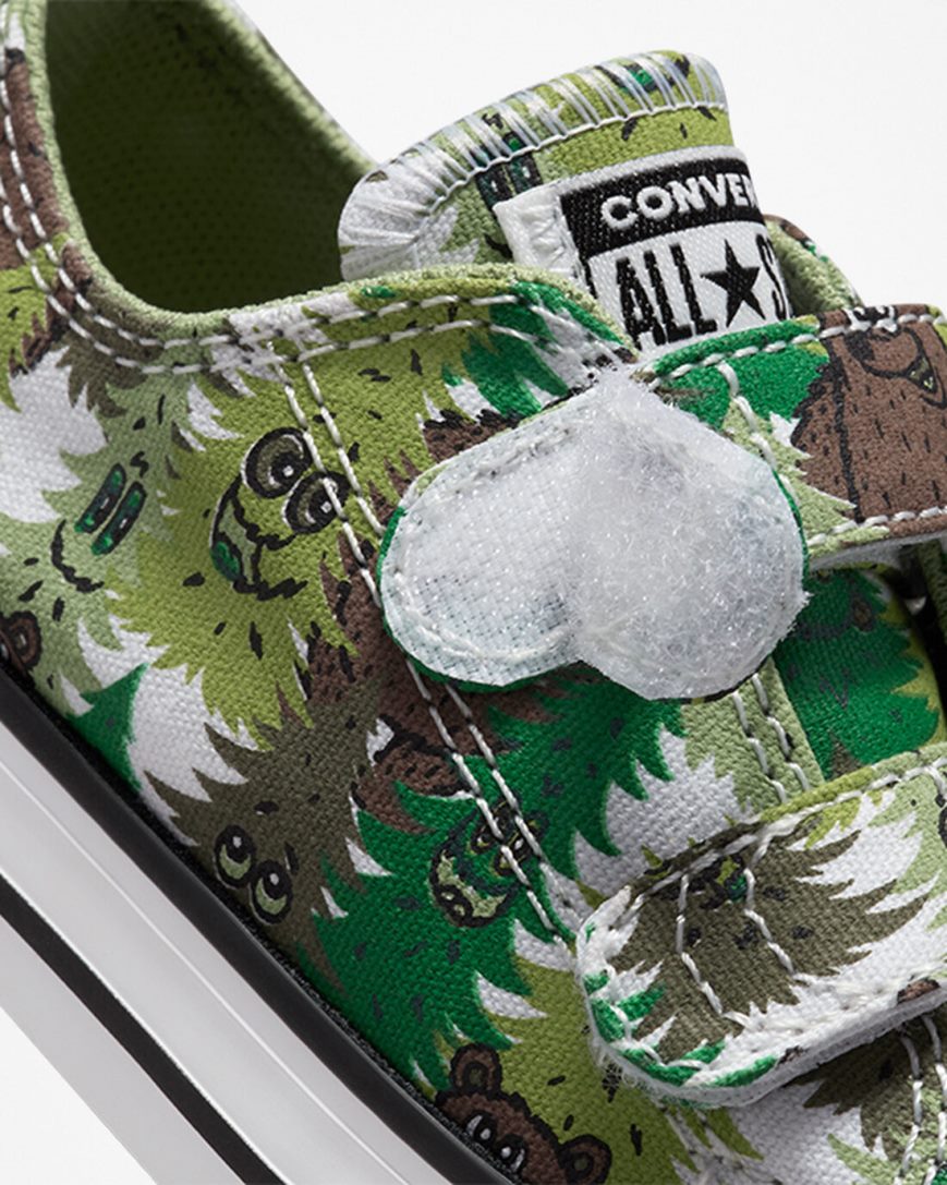 Chlapecké Boty Nízké Converse Chuck Taylor All Star Easy-On Forest Camo Bílé Zelene | CZ WYJM69